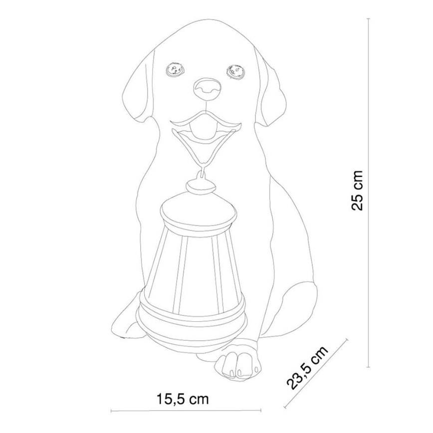 Globo - LED-solcellslampa LED/0,06W/3V hund IP44 600 mAh