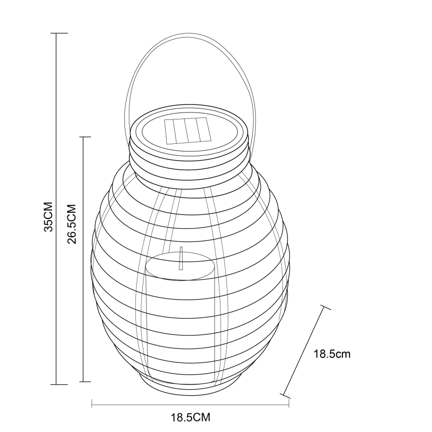 Globo - LED Solcellslampa LED/0,06W/3,2V IP44 200 mAh rotting