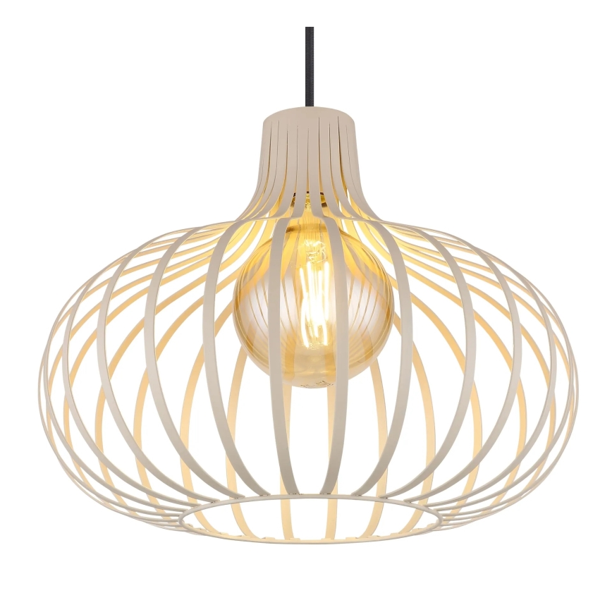Globo - Pendellampa med vajer 1xE27/40W/230V beige
