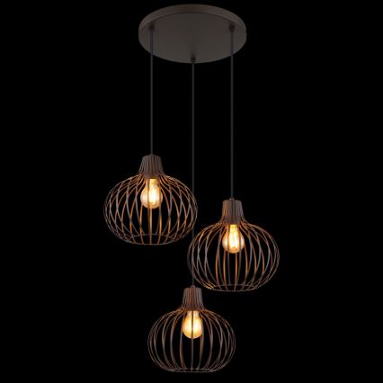 Globo - Pendellampa med vajer 3xE27/40W/230V