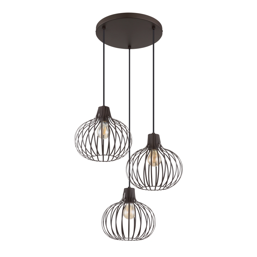 Globo - Pendellampa med vajer 3xE27/40W/230V