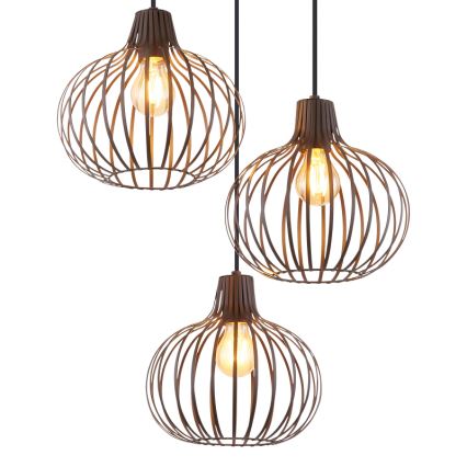 Globo - Pendellampa med vajer 3xE27/40W/230V
