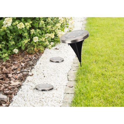 Globo - SET MED 4x LED Solcellslampa LED/0,1W/3V IP44 300 mAh