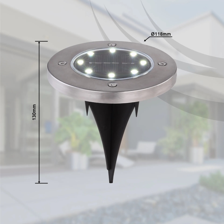 Globo - SET MED 4x LED Solcellslampa LED/0,1W/3V IP44 300 mAh