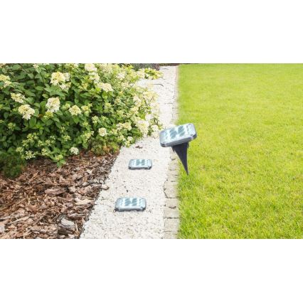 Globo - SET 2x LED Solcellslampa LED/0,8W/1,2V IP44 300 mAh