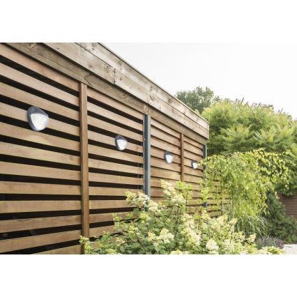 Globo - LED solcellsvägglampa 2xLED/0,06W/1,2V IP44 200 mAh