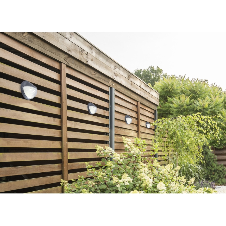 Globo - LED solcellsvägglampa 2xLED/0,06W/1,2V IP44 200 mAh