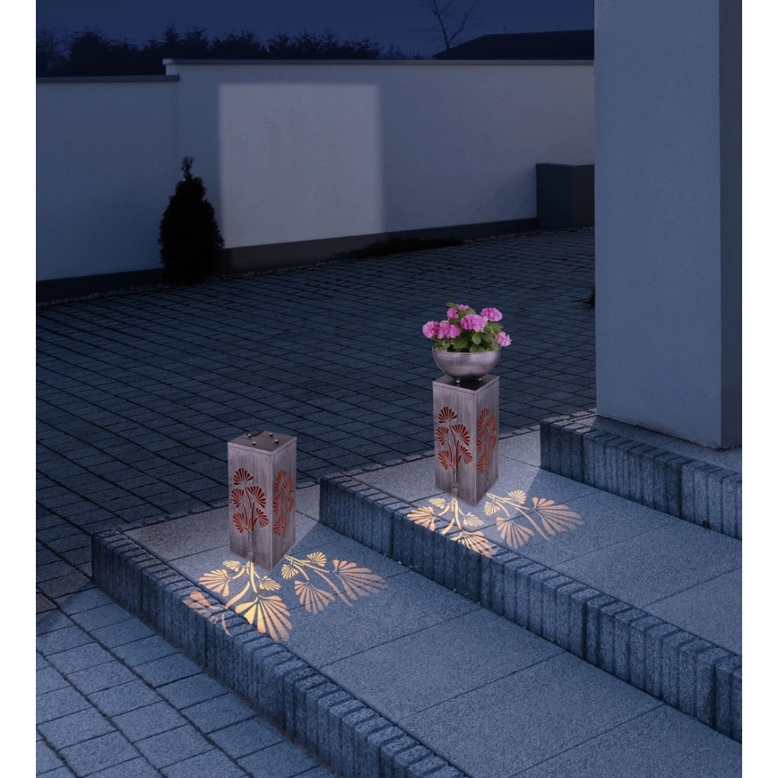 Globo - LED-solcellslampa med blomkruka LED/3V IP44 300 mAh