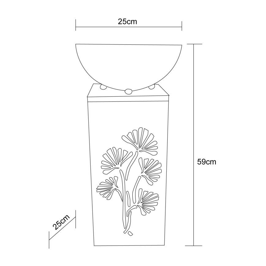 Globo - LED-solcellslampa med blomkruka LED/3V IP44 300 mAh