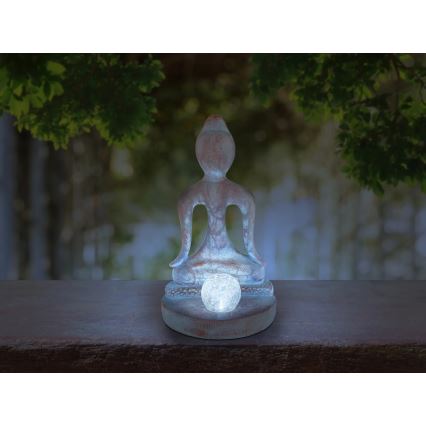 Globo - LED solcellslampa LED/3V IP44 200 mAh Buddhafigur