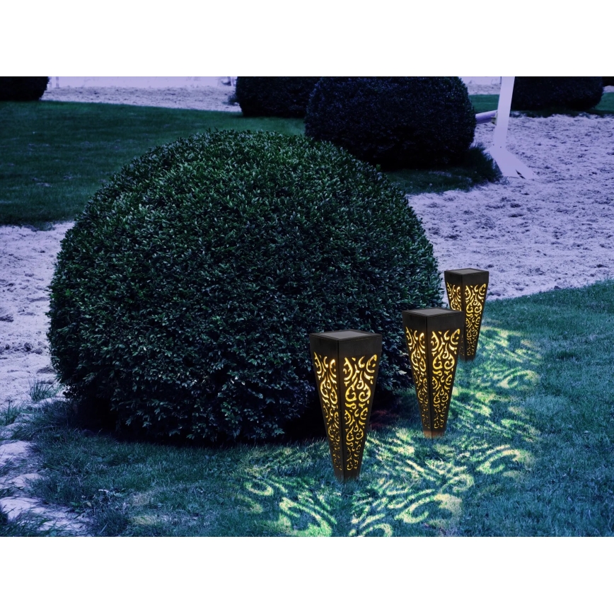 Globo - KIT 3x LED solcellslampa LED/0,1W/3V IP44