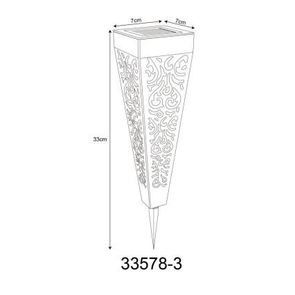 Globo - KIT 3x LED solcellslampa LED/0,1W/3V IP44