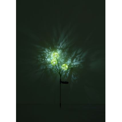 Globo - LED solcellslampa 3xLED/0,06W/3V 5000K IP44 200 mAh gul