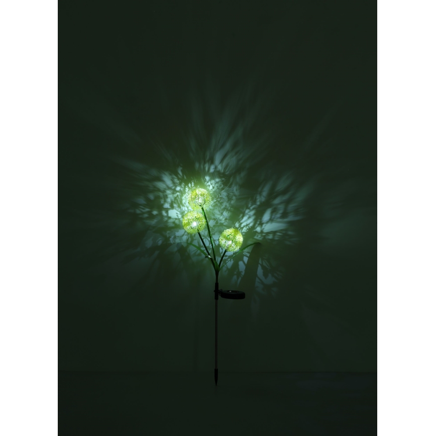 Globo - LED solcellslampa 3xLED/0,06W/3V 5000K IP44 200 mAh gul