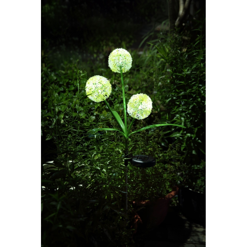 Globo - LED solcellslampa 3xLED/0,06W/3V 5000K IP44 200 mAh gul