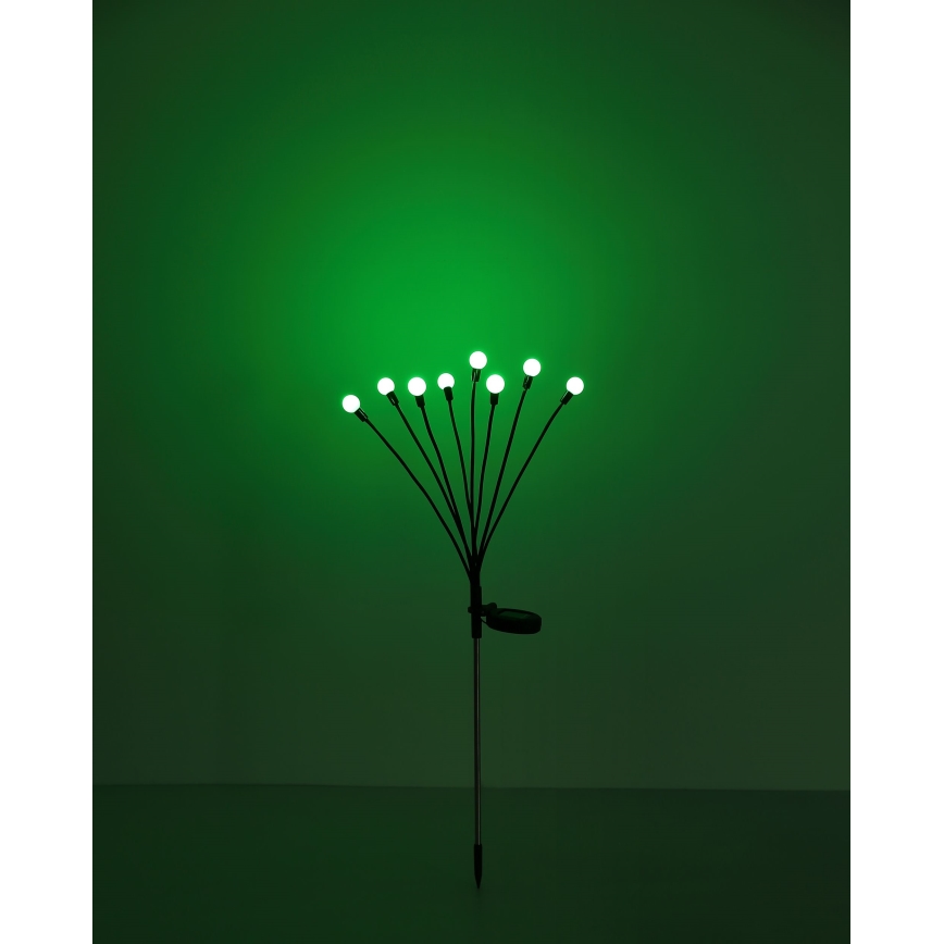 Globo - LED RGB solcellsbelysning 8xLED/0,06W/3,2V IP44