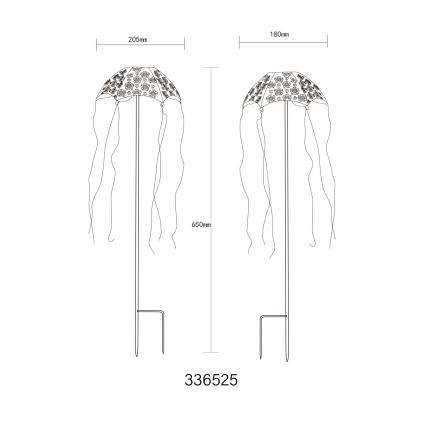 Globo - LED Solcellslampa LED/3V IP44 300 mAh paraply
