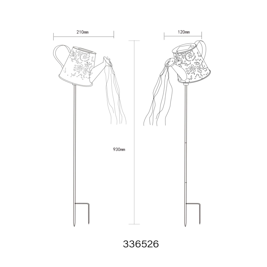 Globo - LED solcellslampa LED/3V IP44 300 mAh tekanna