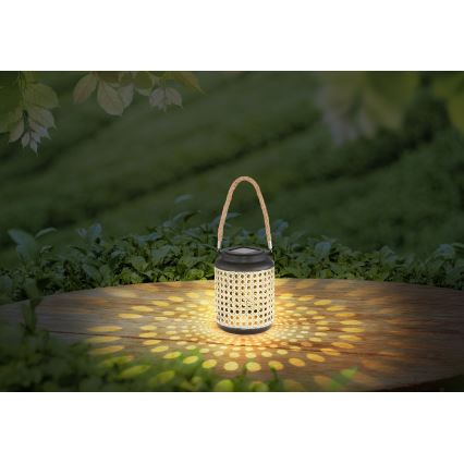 Globo - LED solcellsbelysning LED/0,06W/3V 3000K IP44 bambu