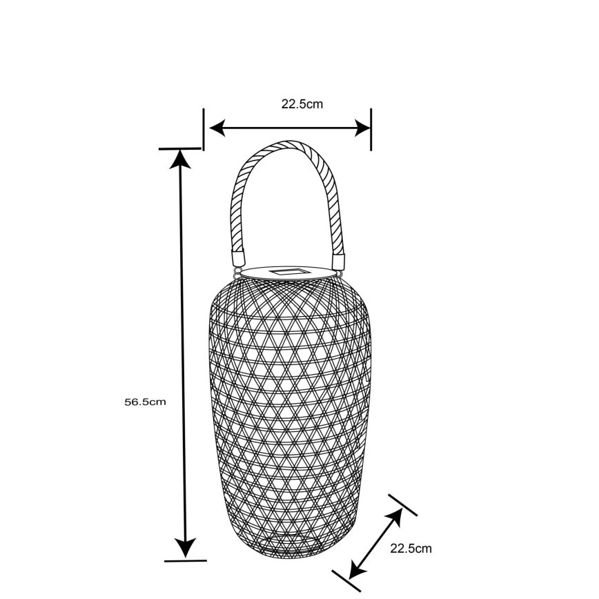 Globo - LED solcellslampa LED/0,06W/3V bambu IP44 600 mAh