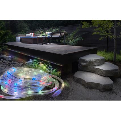 Globo - LED solcellsslinga LED/1,2 V IP44 4,9 m 600 mAh