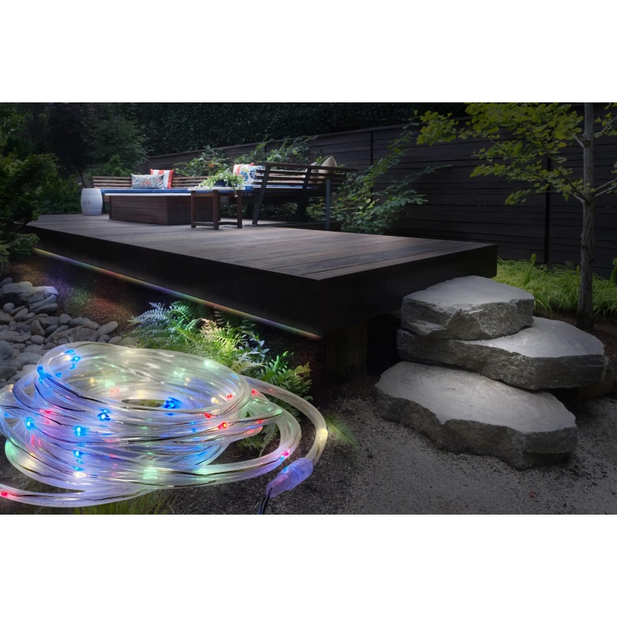 Globo - LED solcellsslinga LED/1,2 V IP44 4,9 m 600 mAh