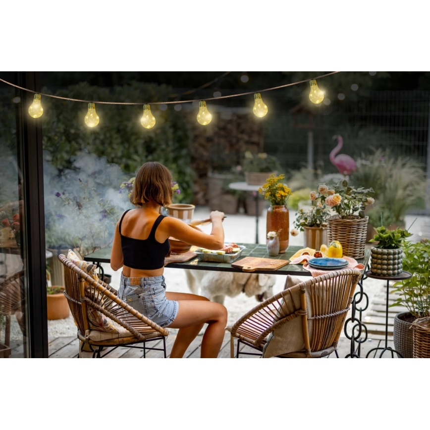 Globo - LED Solcell Dekorativ slinga 50xLED/0,06W/3,2V 570 cm IP44