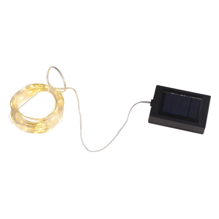 Globo - solcellsdriven LED-slinga 120 LED/3,2 V IP44 13,4 m 600 mAh