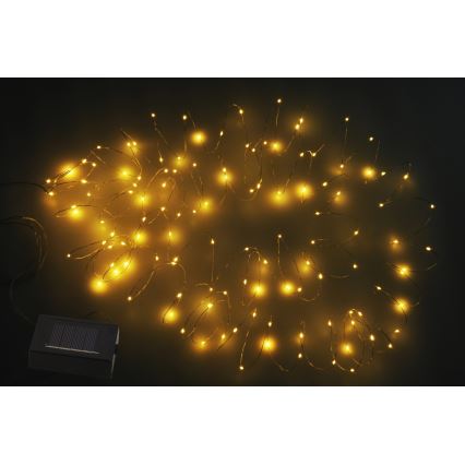 Globo - solcellsdriven LED-slinga 120 LED/3,2 V IP44 13,4 m 600 mAh