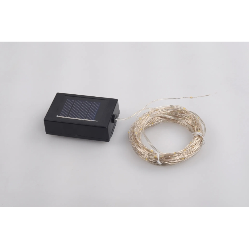 Globo - solcellsdriven LED-slinga 120 LED/3,2 V IP44 13,4 m 600 mAh