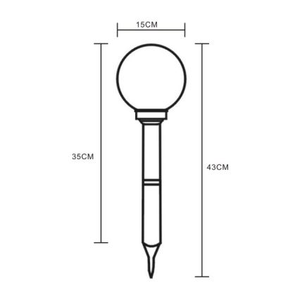 Globo - LED solcellslampa 2xLED/0,06W/1,2V IP44 600 mAh