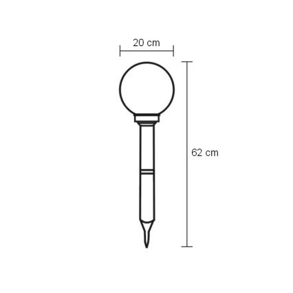 Globo - LED Utomhusbelysning LED/0,06W/3,2V IP44 600 mAh