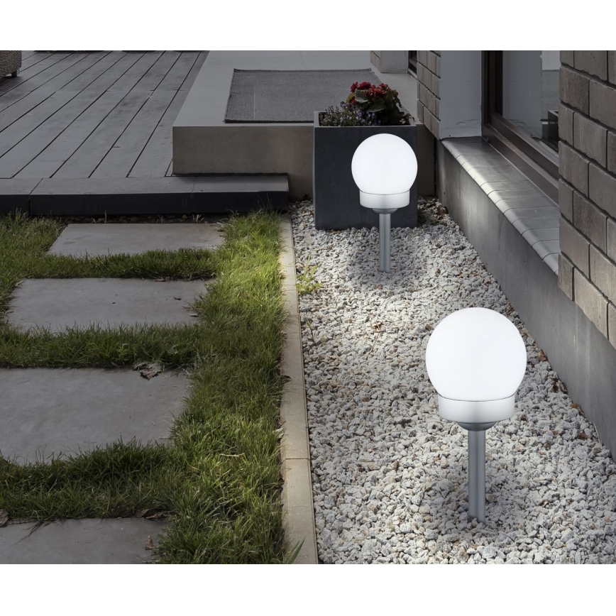 Globo - KIT 3x LED solcellsbelysning LED/0,06W/3V 4000K diameter 10 cm IP44