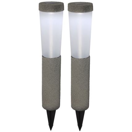 Globo - SET 2x LED Solcellslampa LED/0,1W/3V 6000K IP44 400 mAh