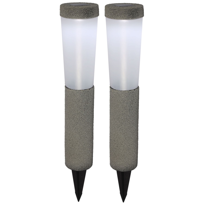 Globo - SET 2x LED Solcellslampa LED/0,1W/3V 6000K IP44 400 mAh