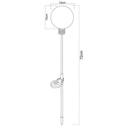Globo - LED solcellslampa LED/3,2V IP44 600 mAh