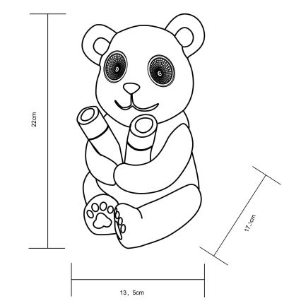 Globo - LED Solcellslampa LED/0,12W/3V IP44 panda