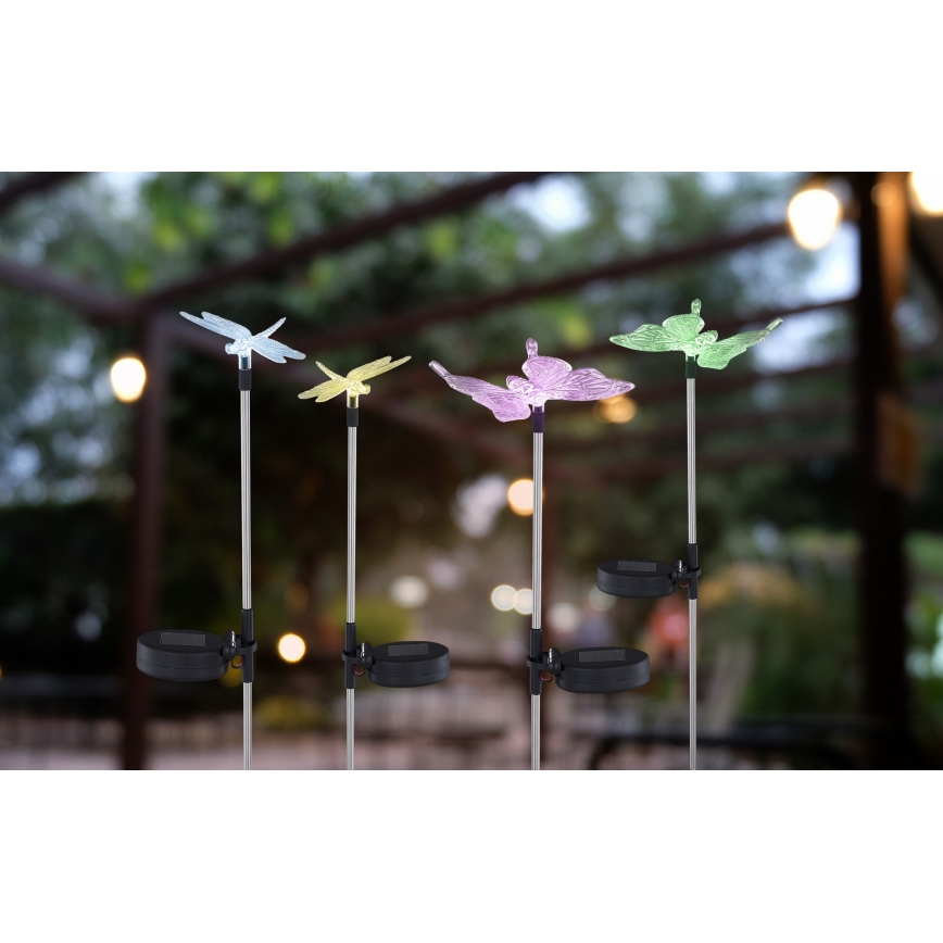 Globo - KIT 4x LED solcellsbelysning LED/0,06W/3V IP44