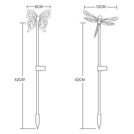 Globo - KIT 4x LED solcellsbelysning LED/0,06W/3V IP44