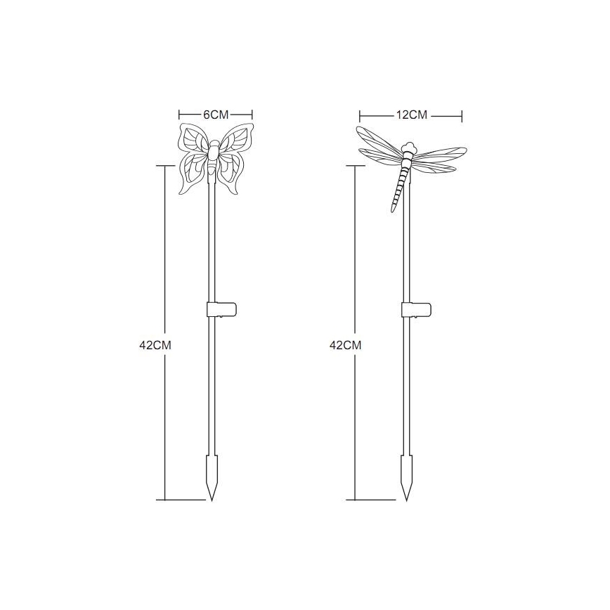 Globo - KIT 4x LED solcellsbelysning LED/0,06W/3V IP44