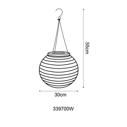 Globo - LED Solcellslampa för takhängning LED/0,5W/3V IP44 vit 300 mAh