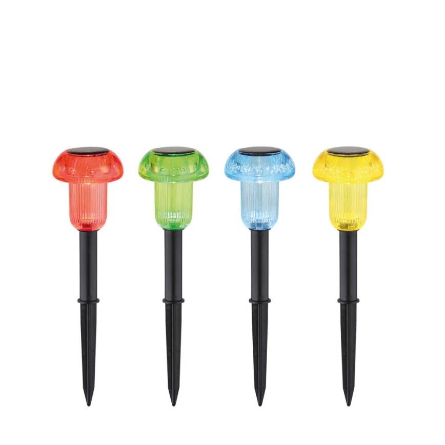 Globo - SET MED 4 LED RGB Solcellslampa LED/0,05W/3V IP44 150 mAh