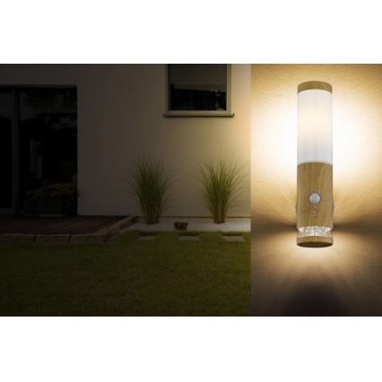 Globo - Utomhus vägglampa  med sensor  1xE27/15W/230V IP44