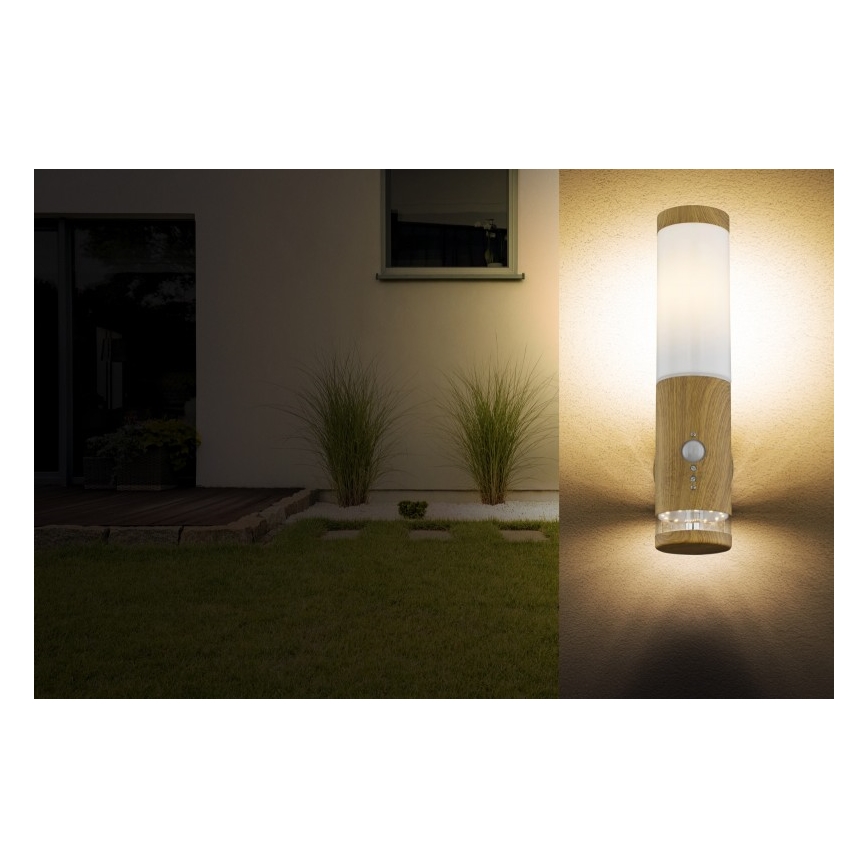 Globo - Utomhus vägglampa  med sensor  1xE27/15W/230V IP44