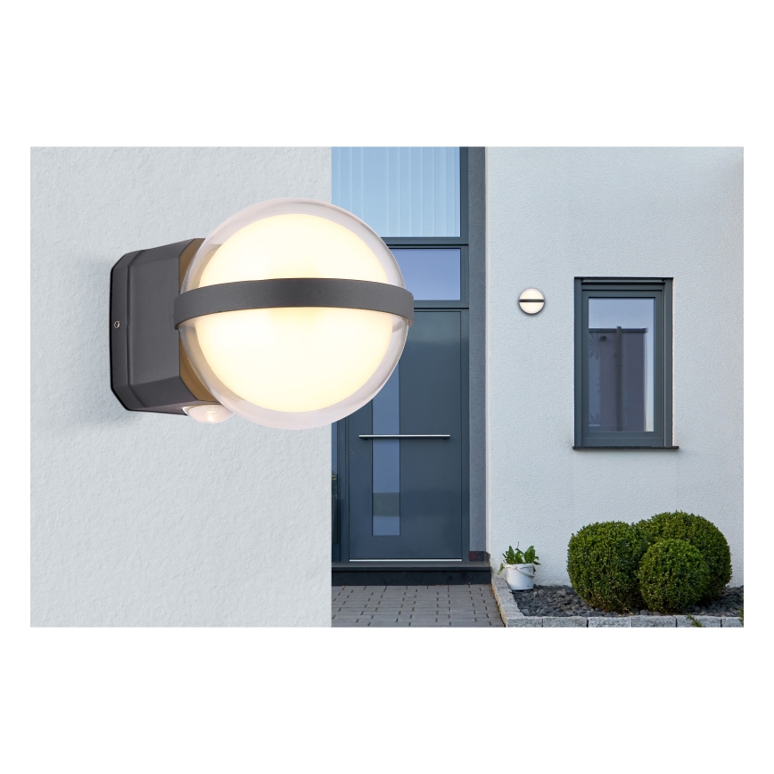 Globo - LED vägglampa för utomhusbruk LED/12W/230V IP54 svart
