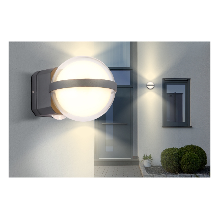 Globo - LED vägglampa för utomhusbruk LED/12W/230V IP54 svart