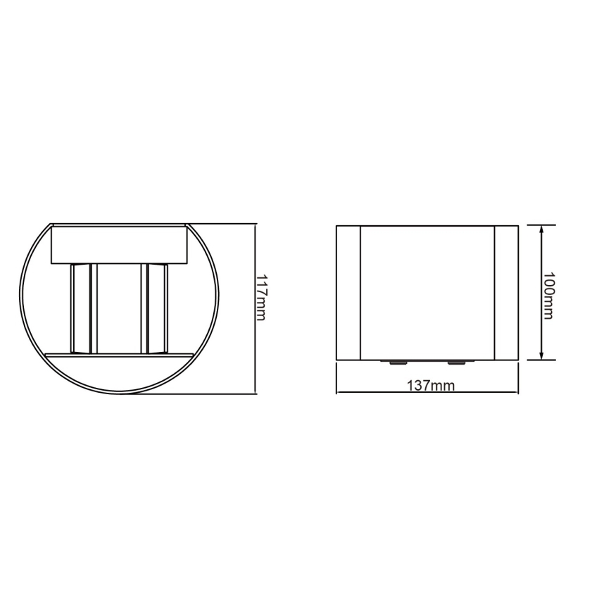 Globo - LED utomhusvägglampa 2xLED/3W/230V IP54