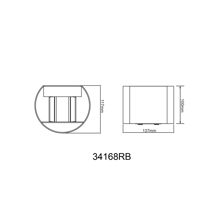 Globo - LED utomhusvägglampa 2xLED/3W/230V IP54 svart