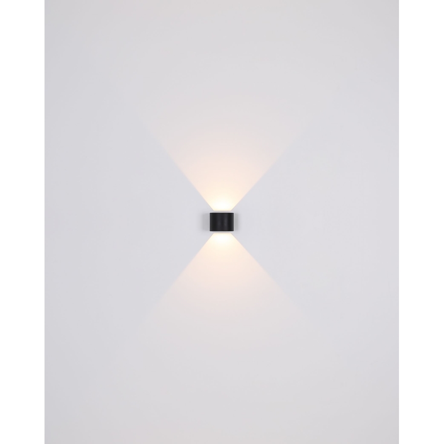 Globo - LED vägglampa för utomhusbruk 2xLED/3W/230V IP44 svart