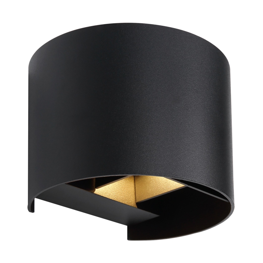 Globo - LED vägglampa för utomhusbruk 2xLED/3W/230V IP44 svart